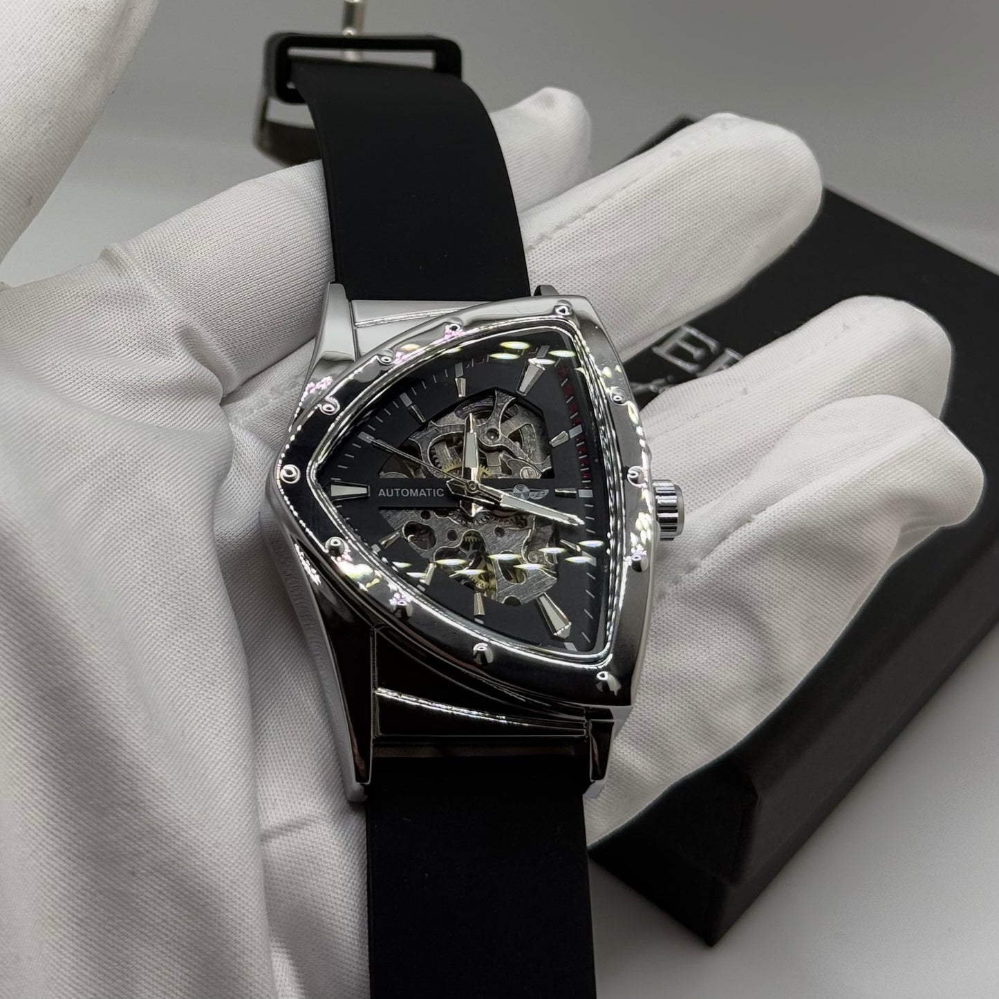 EDELSTAHL AUTOMATIK "TRIANGLAR" UHR - ICERAIN JEWELRY