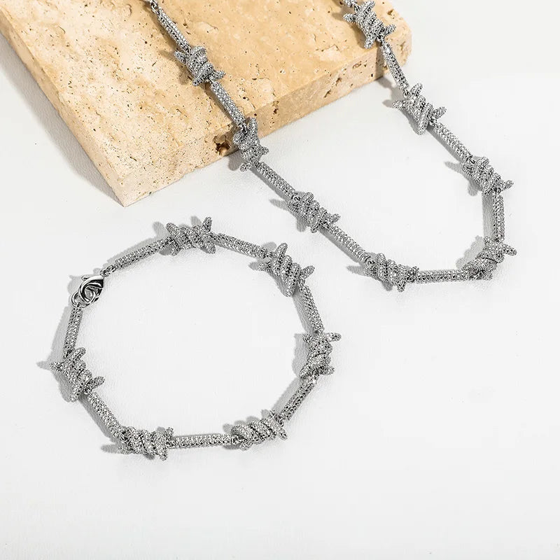 ICED OUT "TWISTED WIRE" KETTE