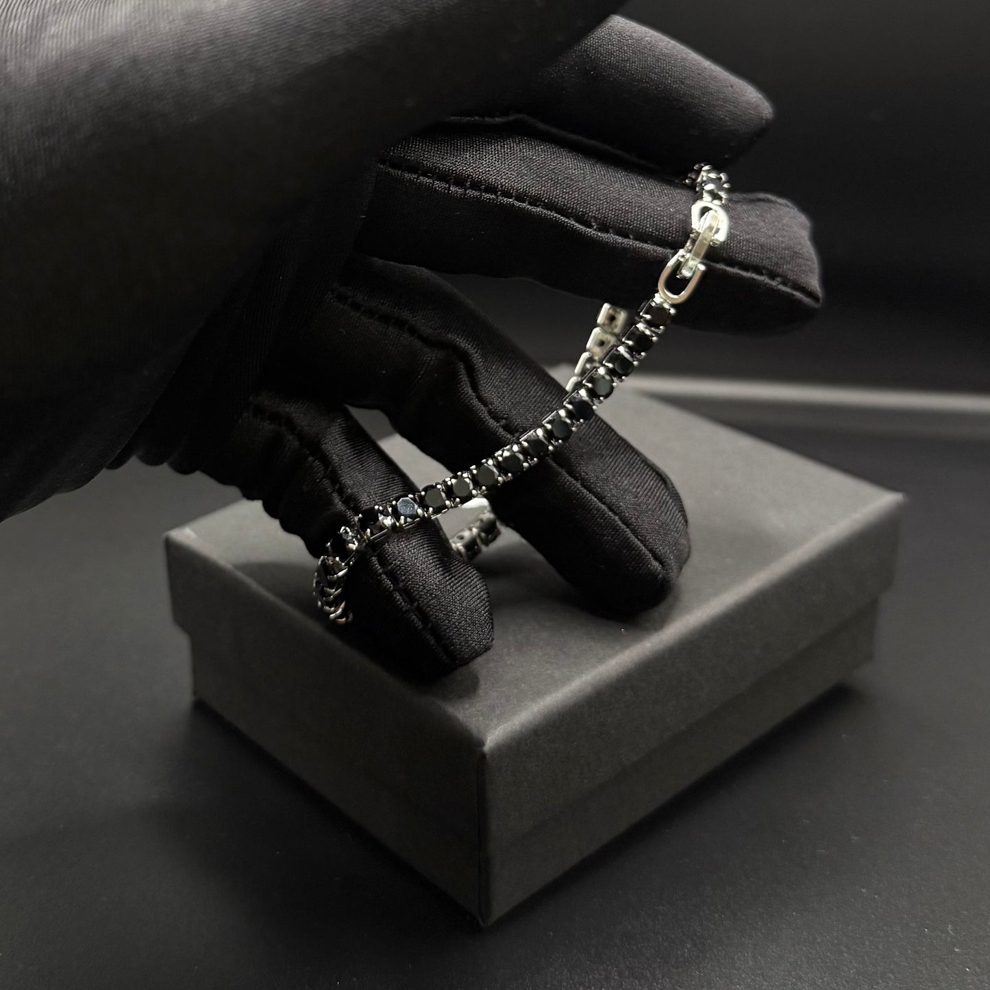 4MM "BLACK TENNIS" ARMBAND - ICERAIN JEWELRY