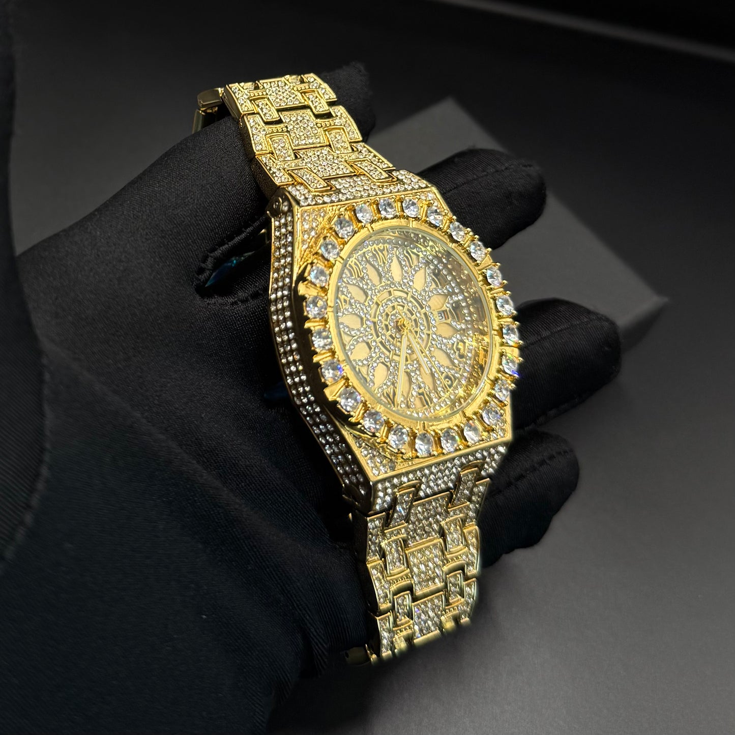 ICED OUT " ARABIC SUN" UHR - ICERAIN JEWELRY