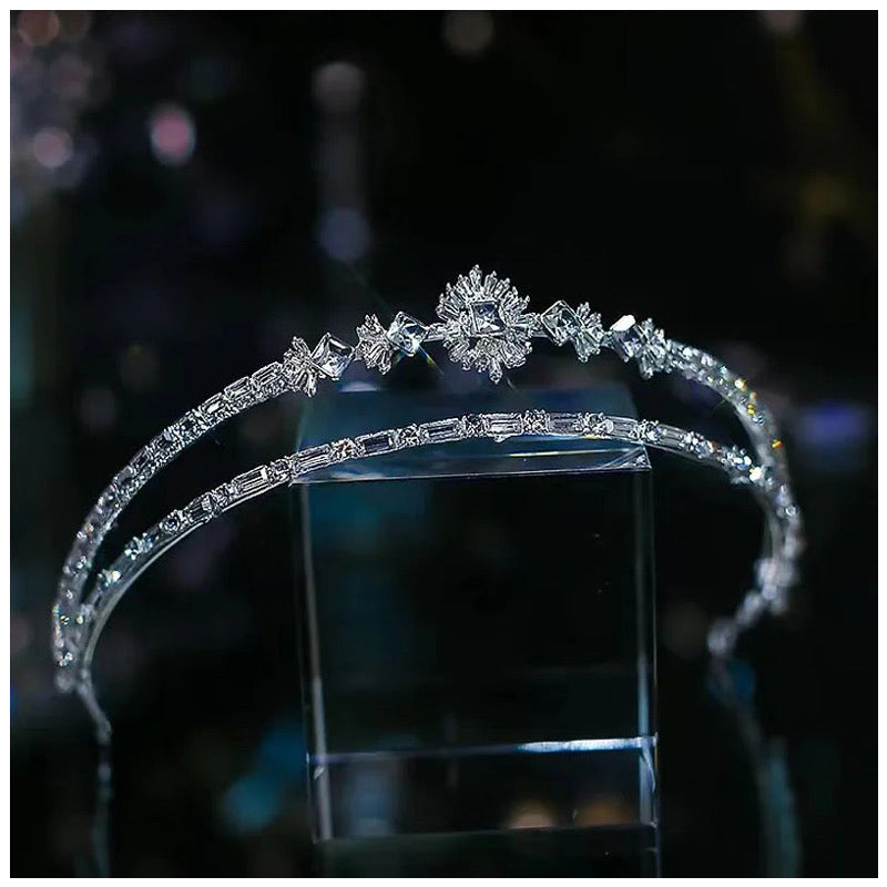 ICED OUT "LUMINOUS BLOOM" DIADEM/TIARA - ICERAIN JEWELRY