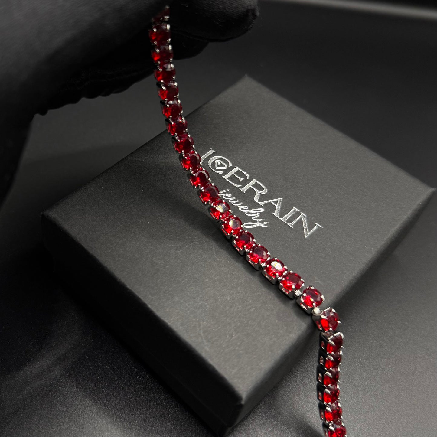 ICED OUT 5MM "RED TENNIS" ARMBAND - ICERAIN JEWELRY