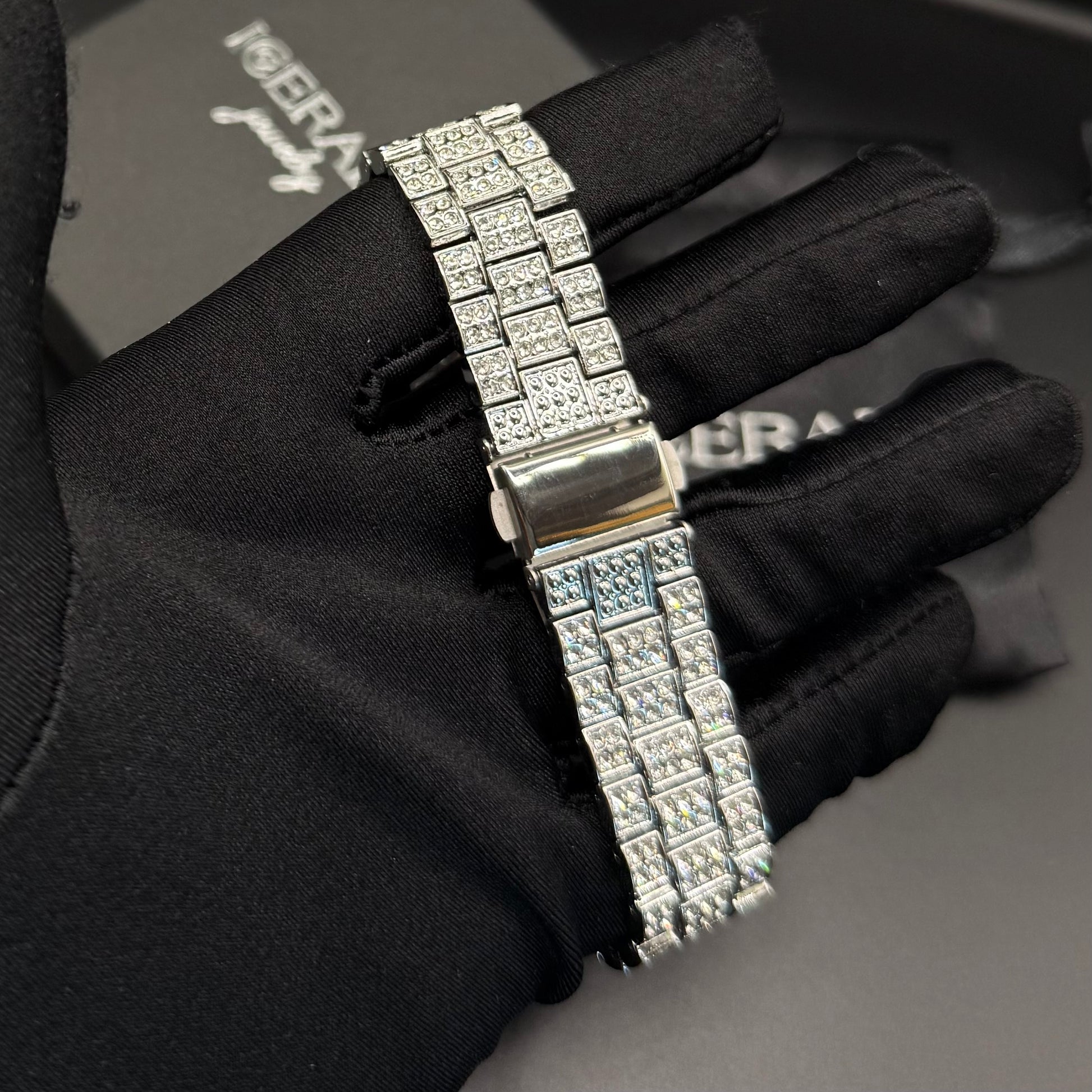 ICED OUT 14MM 4-IN-1 "SILVER PRONG" SCHMUCKSET (2 HALSKETTEN + ARMBAND + UHR) - ICERAIN JEWELRY