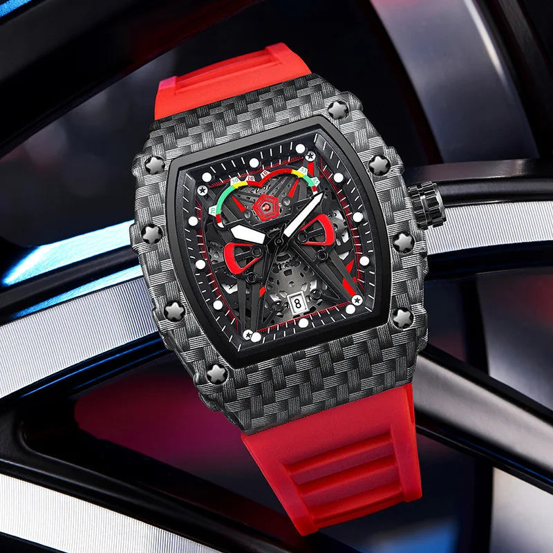 EDELSTAHL "CARBONIRA" UHR - ICERAIN JEWELRY