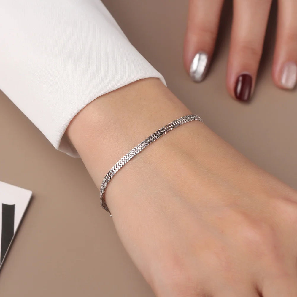 925S SILVER 2,8MM "NET" ARMBAND - ICERAIN JEWELRY