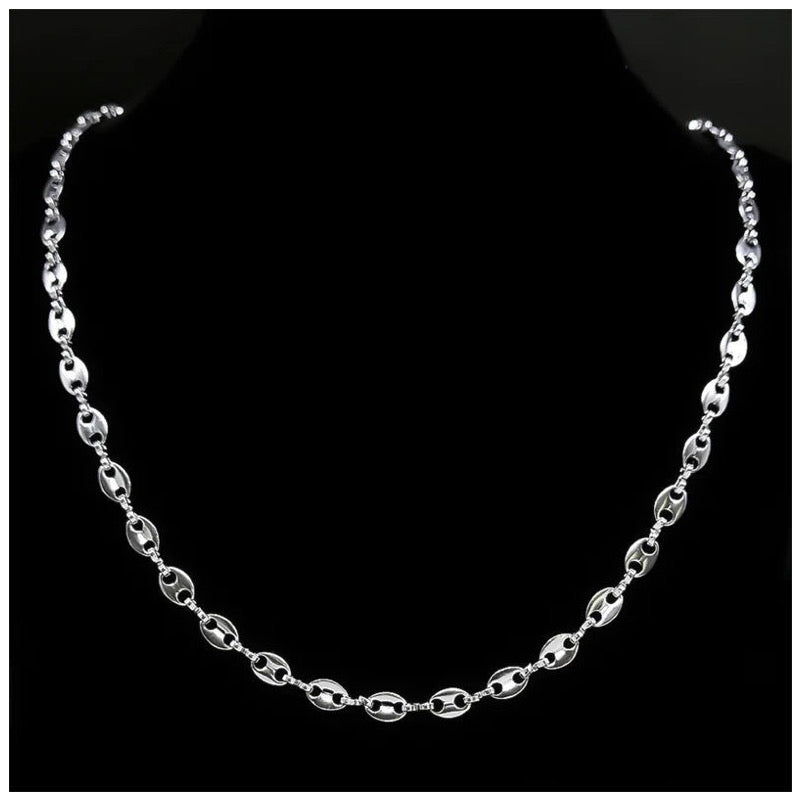 EDELSTAHL "SILVER BEANS" KETTE - ICERAIN JEWELRY