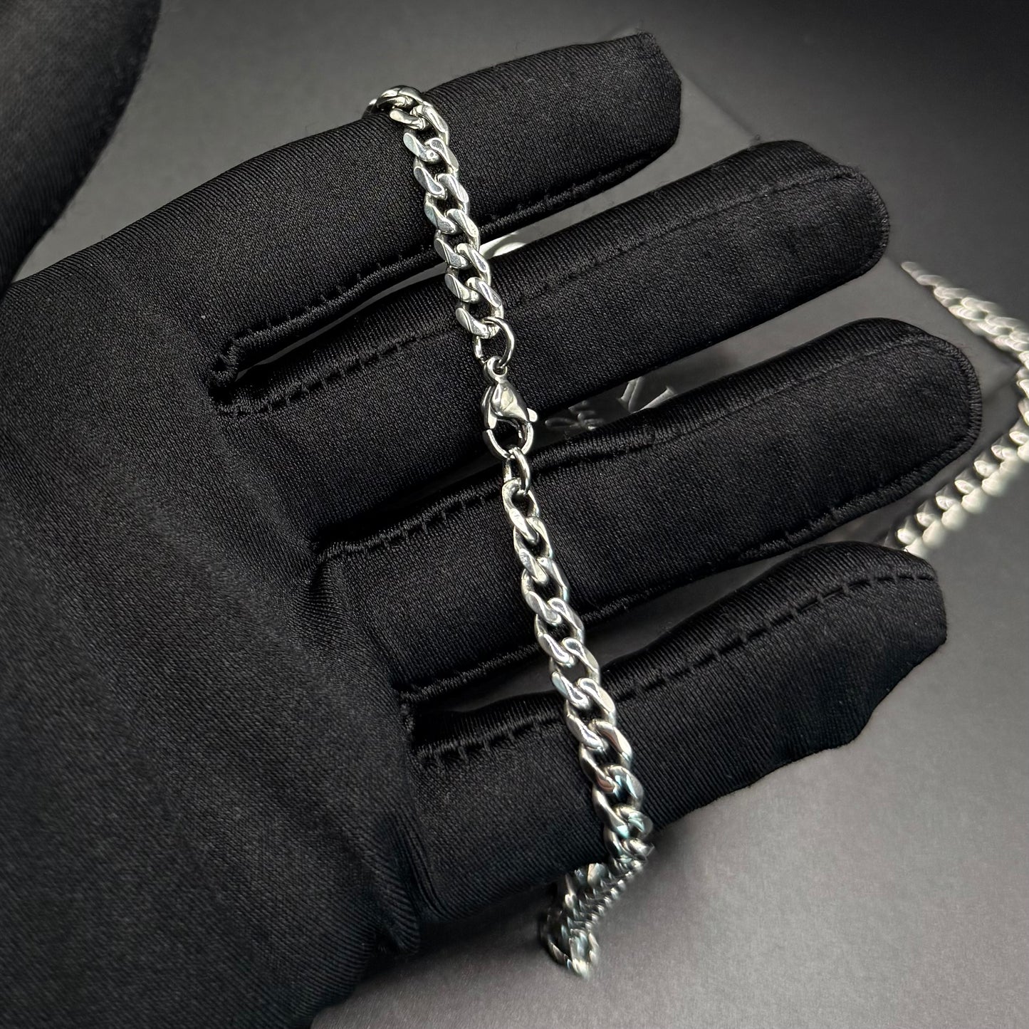 EDELSTAHL "SILVER CUBAN" KETTE - ICERAIN JEWELRY