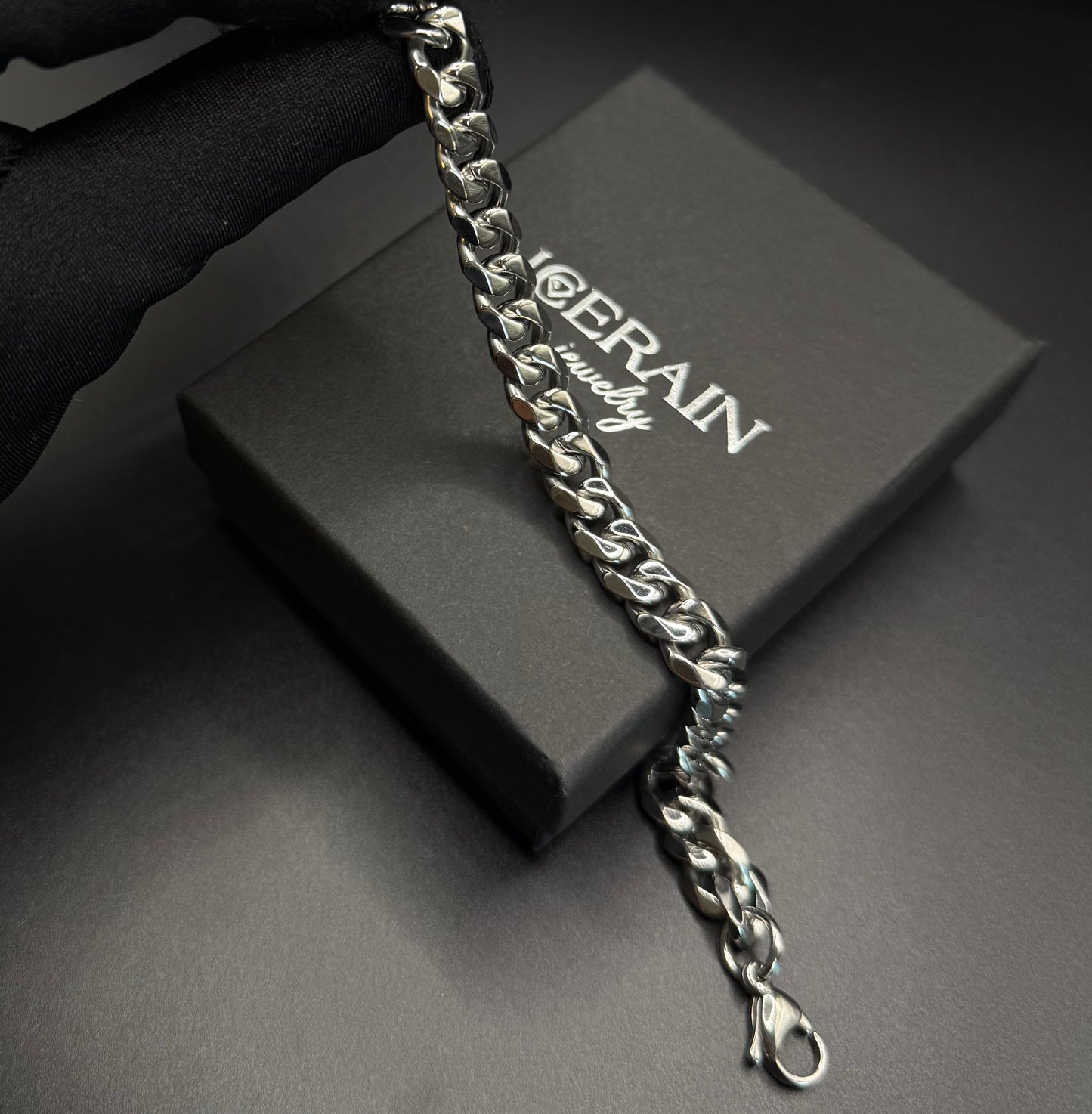 EDELSTAHL "SILVER CUBAN" ARMBAND - ICERAIN JEWELRY