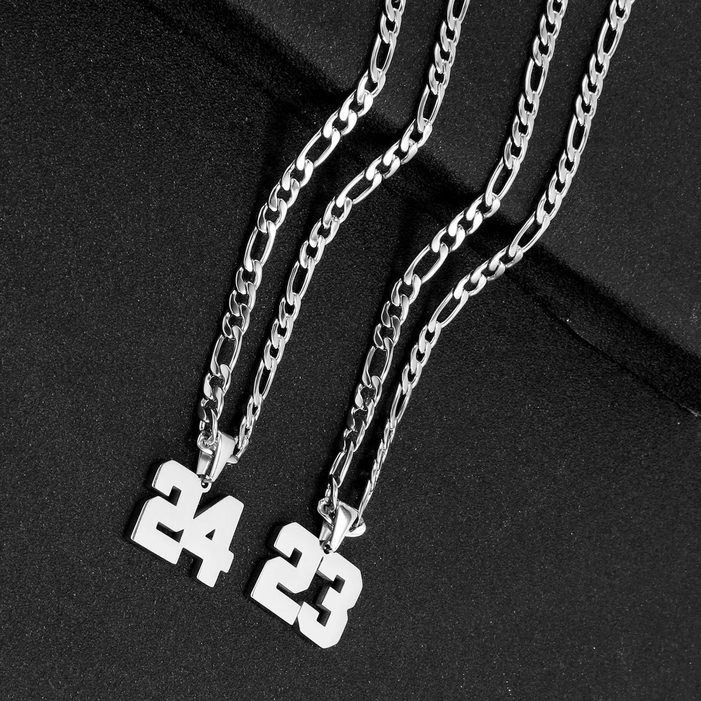 PERSONALISIERTE EDELSTAHL "NUMBER 0-99" KETTE