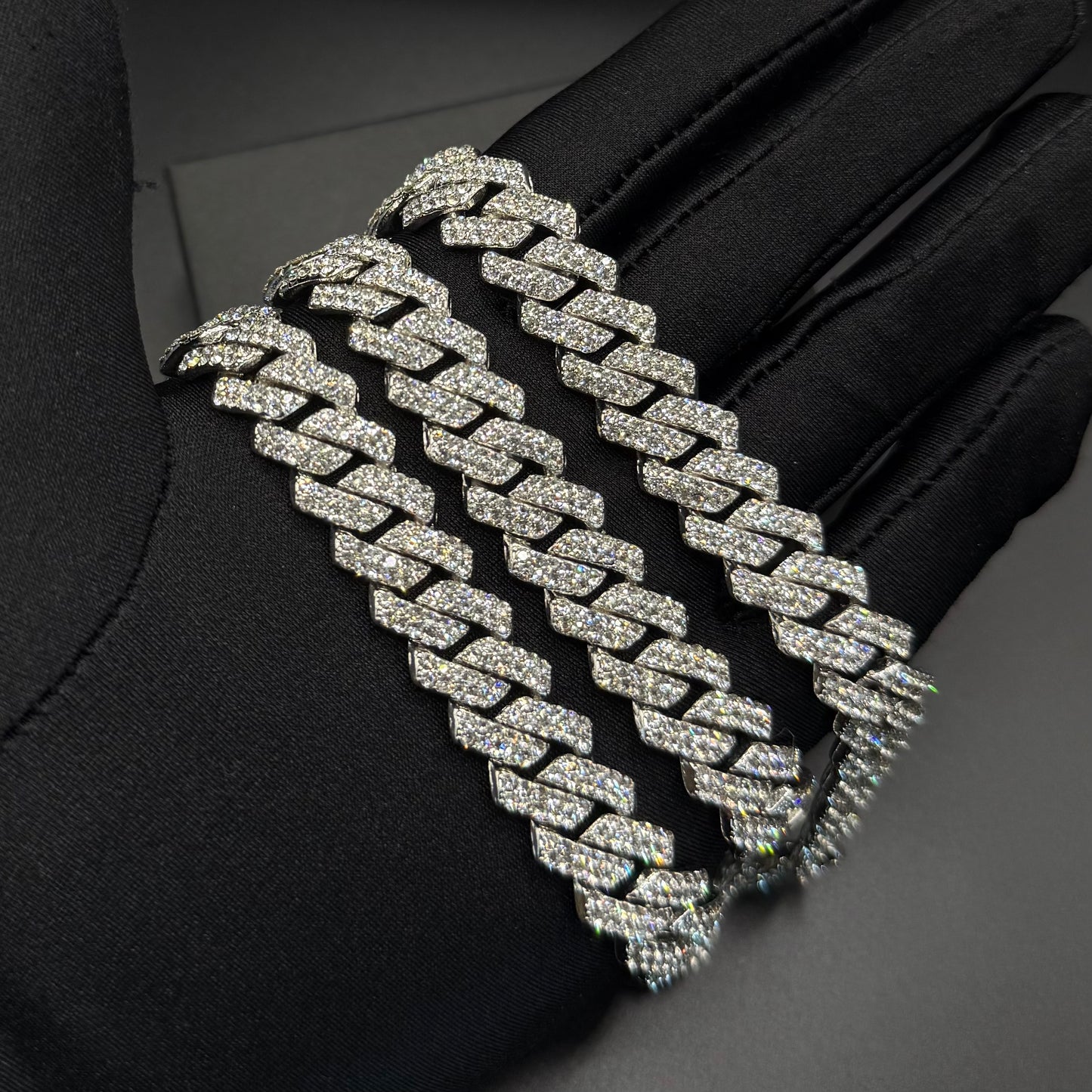 ICED OUT 14MM "SILVER PRONG CUBAN" KETTE - ICERAIN JEWELRY