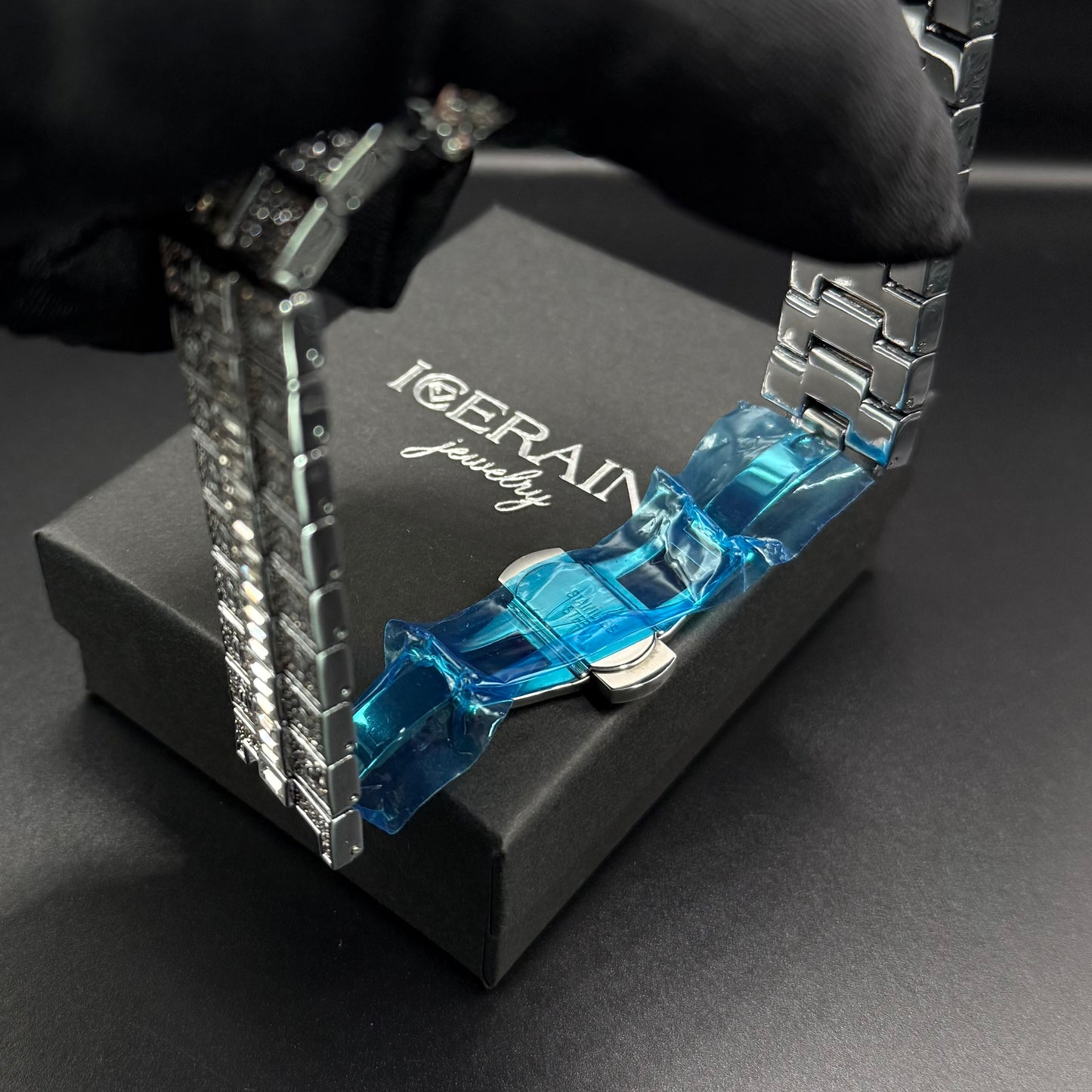 SALE | ICED OUT "SILVER ARABIC PIAZZA" UHR - ICERAIN JEWELRY