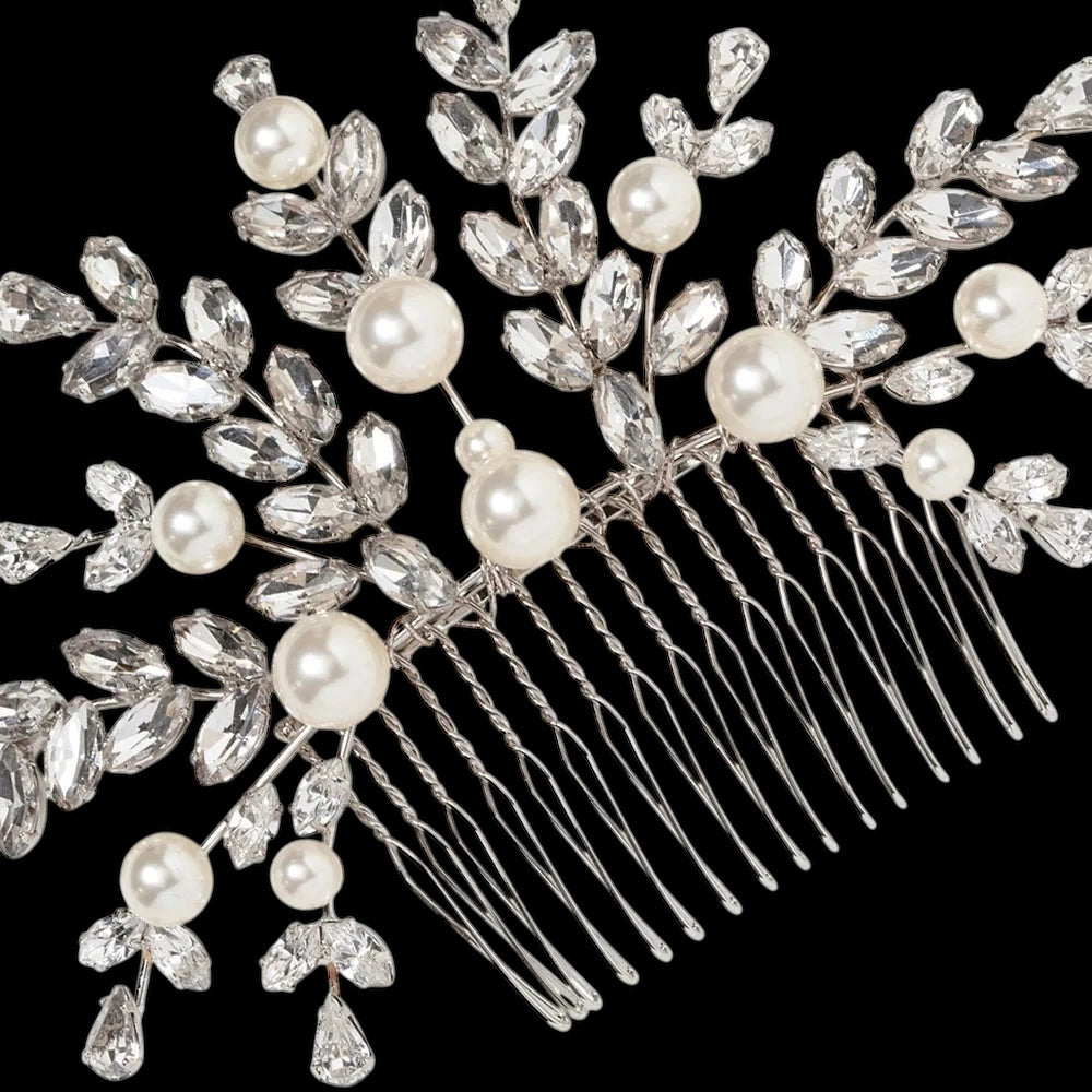 ICED OUT "PEARL BLOSSOM" DIADEM/TIARA