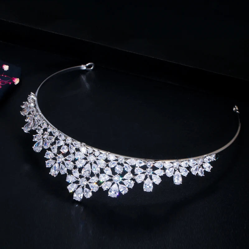 ICED OUT "BLOOMING MAJESTY" DIADEM/TIARA - ICERAIN JEWELRY