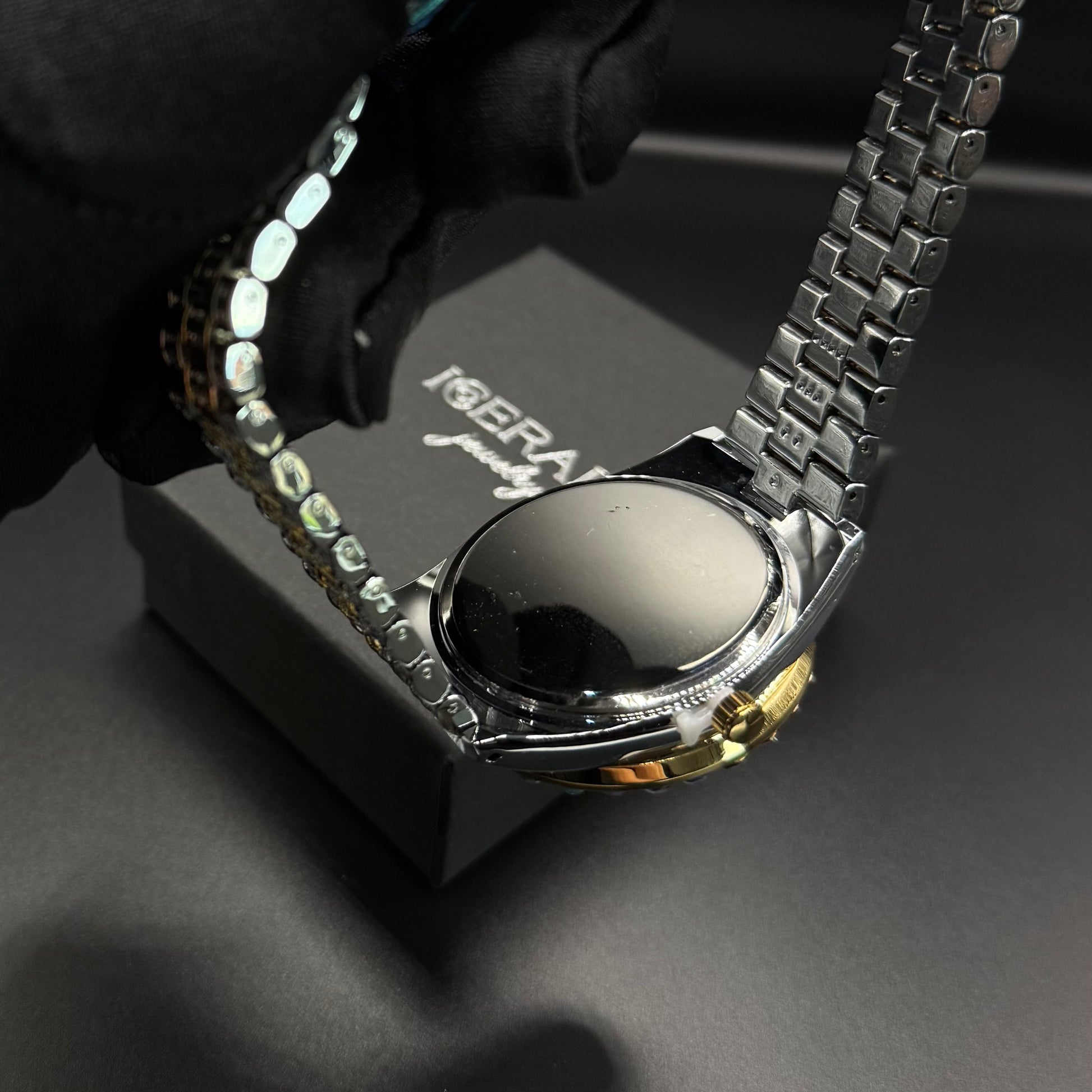 SALE | ICED OUT "SILVER/GOLD PITACOLLI" UHR - ICERAIN JEWELRY