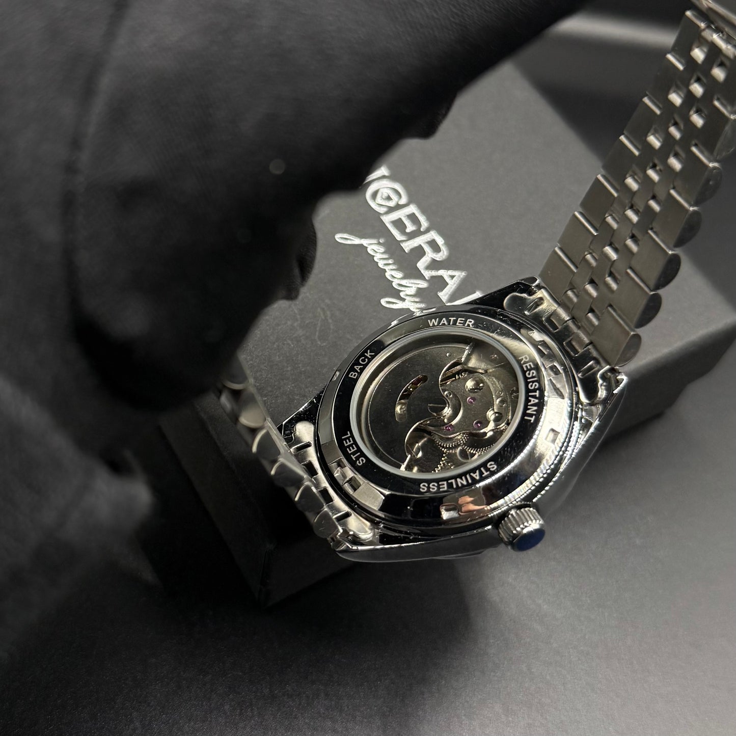 EDELSTAHL AUTOMATIK "ARABIC" UHR - ICERAIN JEWELRY