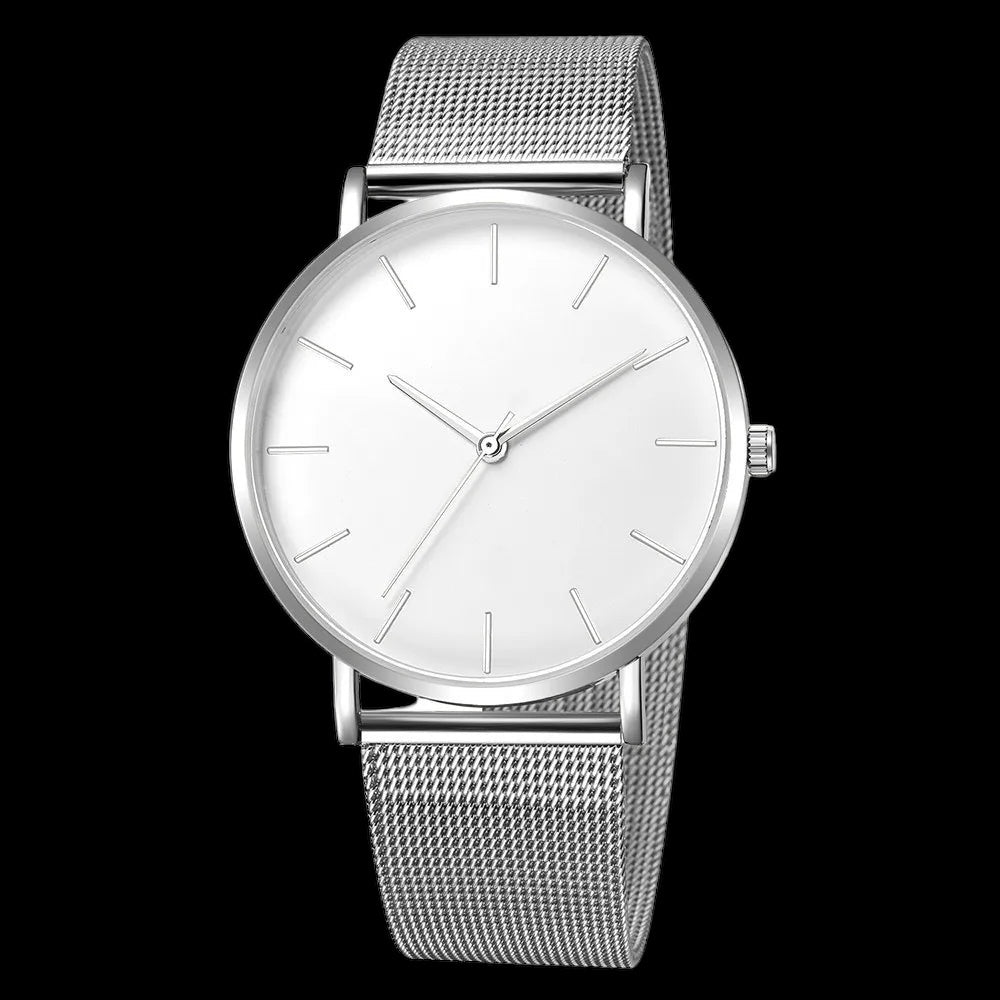 EDELSTAHL "THINMATIC" UHR - ICERAIN JEWELRY