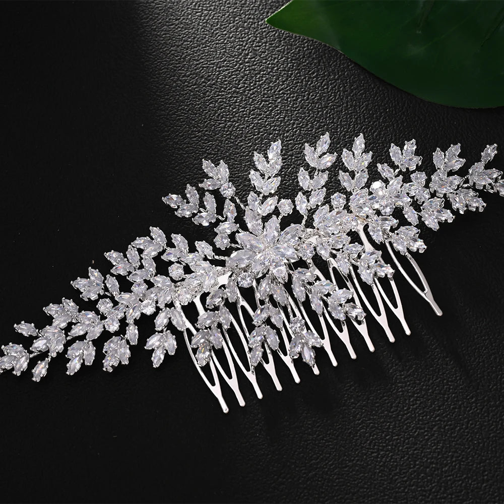 ICED OUT "AURORA LEAF" DIADEM
