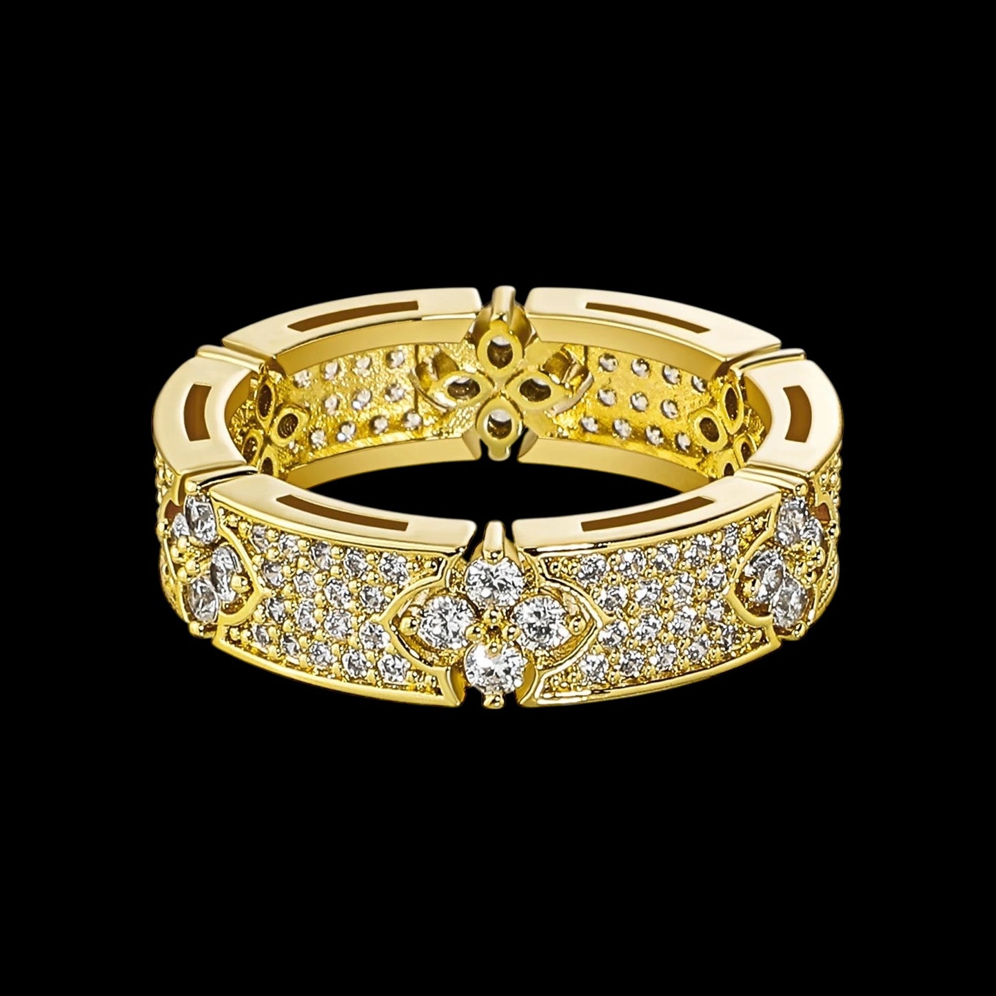 ICED OUT "CLOVER V2" RING - ICERAIN JEWELRY