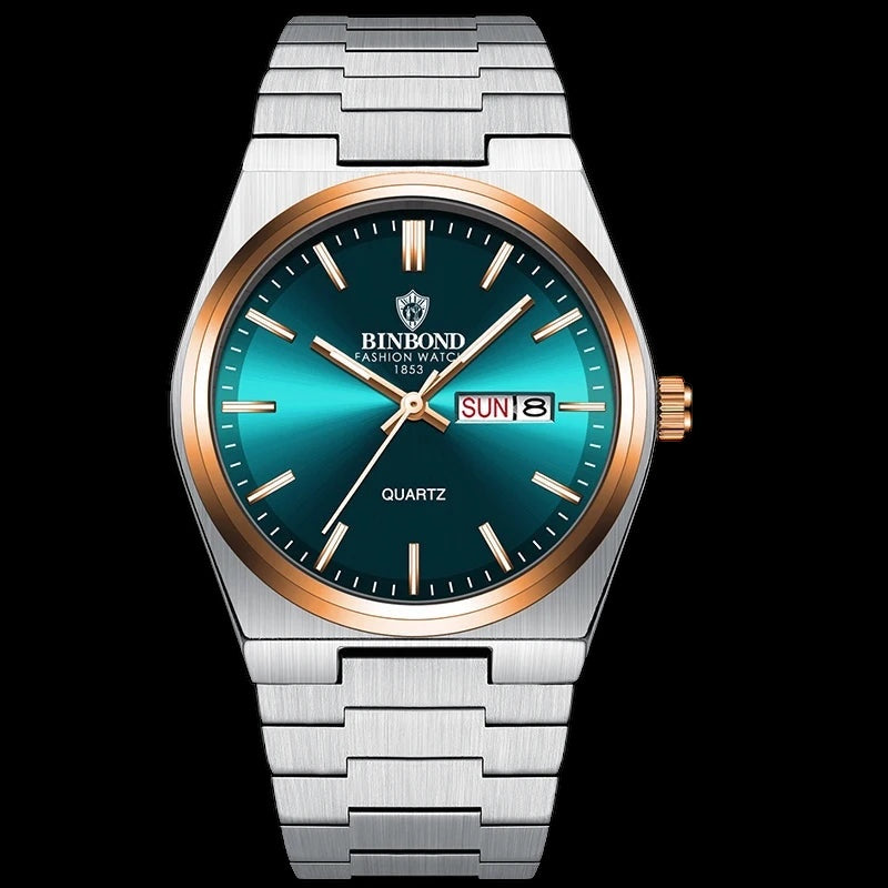 EDELSTAHL "CALENDRO" UHR - ICERAIN JEWELRY