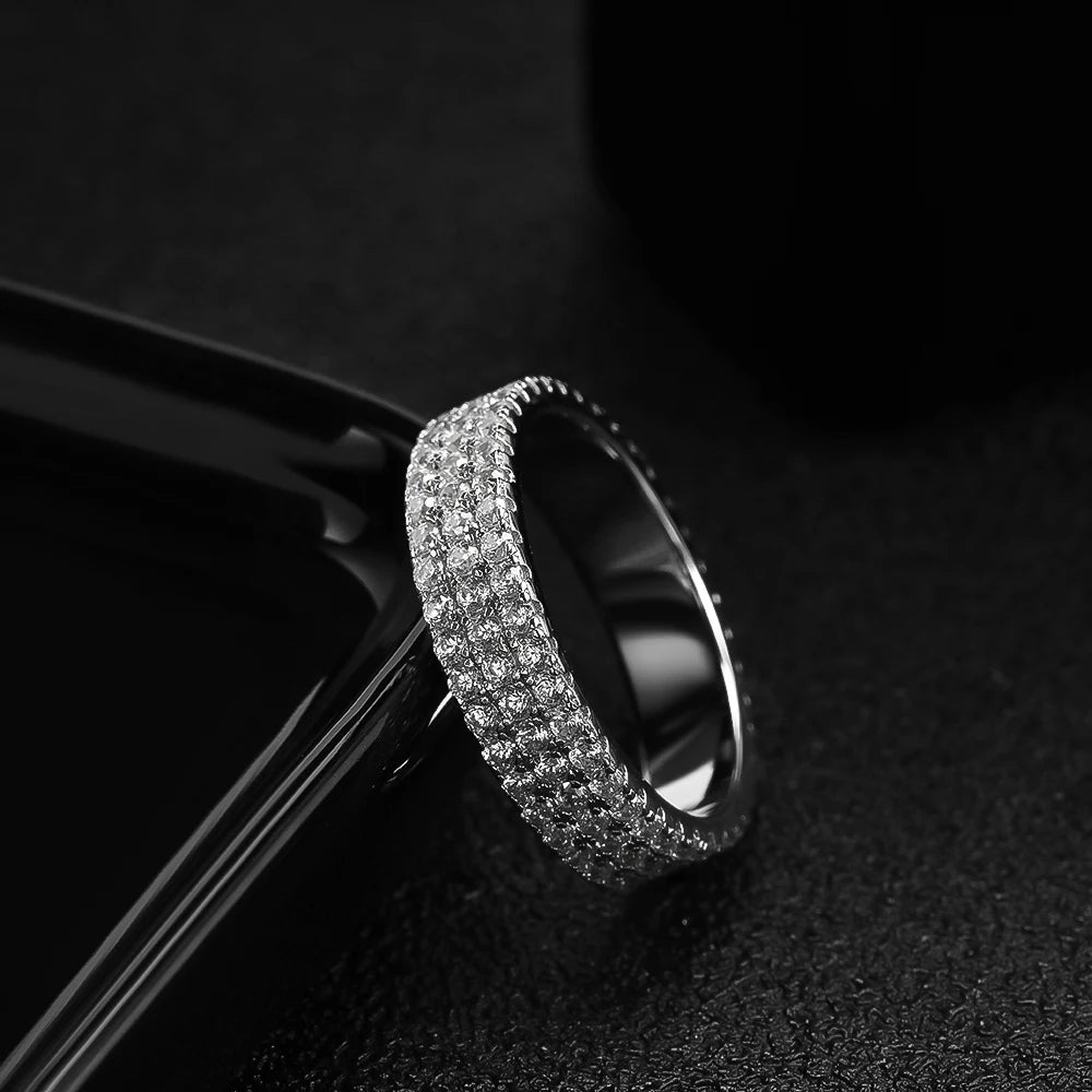ICED OUT MOISSANITE "HASUNA" WEISSGOLD 925S SILVER RING - ICERAIN JEWELRY