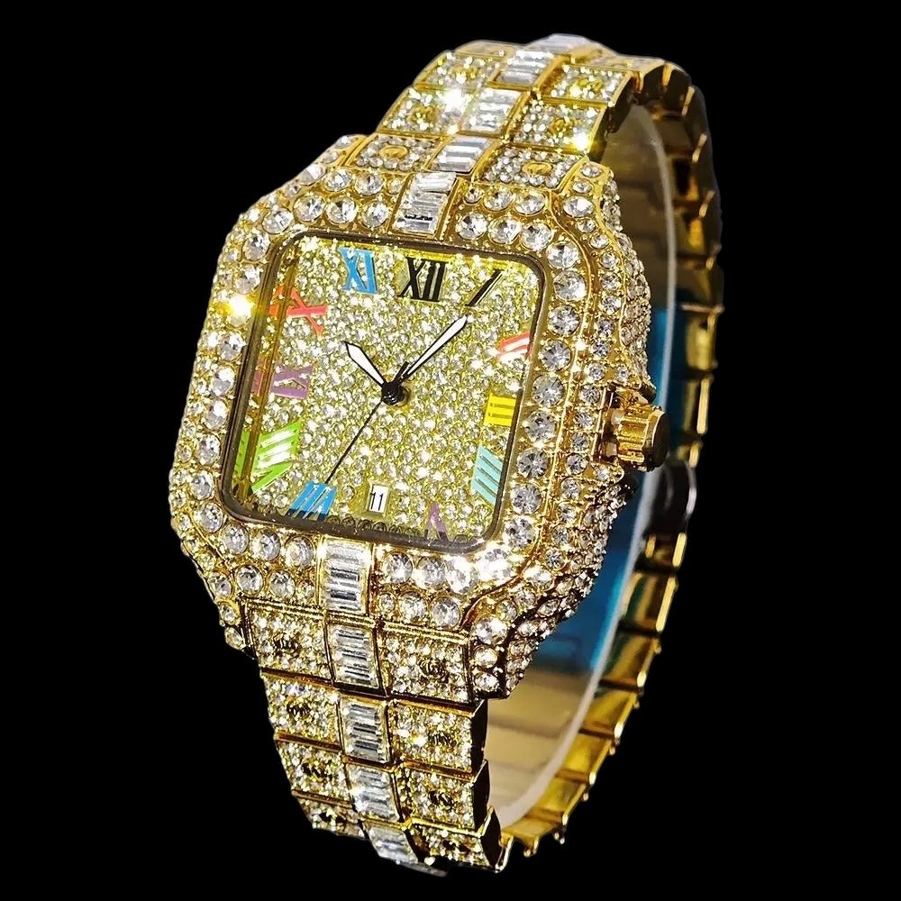 ICED OUT "PIAZZA V4" UHR - ICERAIN JEWELRY
