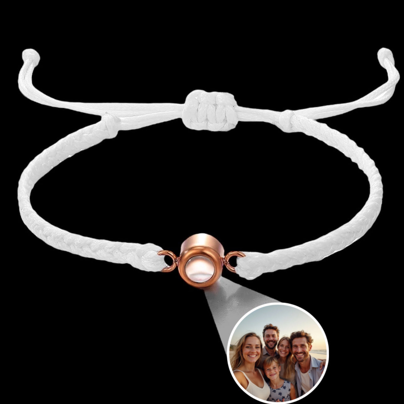 STOFF/EDELSTAHL ARMBAND MIT PERSONALISIERTEM FOTO - ICERAIN JEWELRY