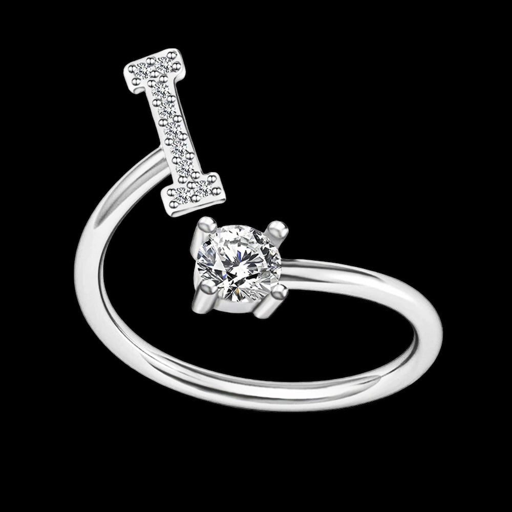 PERSONALISIERTER ICED OUT ANFANGSBUCHSTABEN "NOZZE" RING - ICERAIN JEWELRY