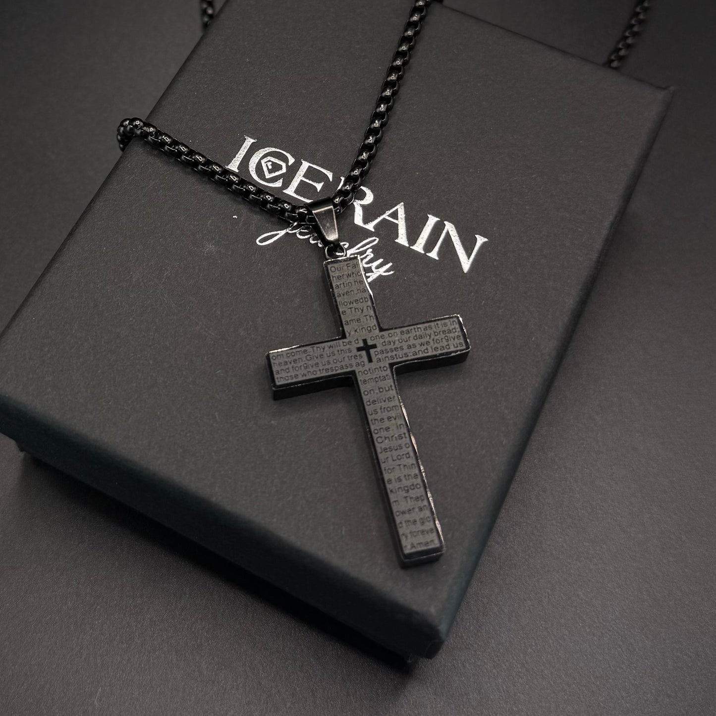 EDELSTAHL "AMEN CROSS V2" KETTE - ICERAIN JEWELRY