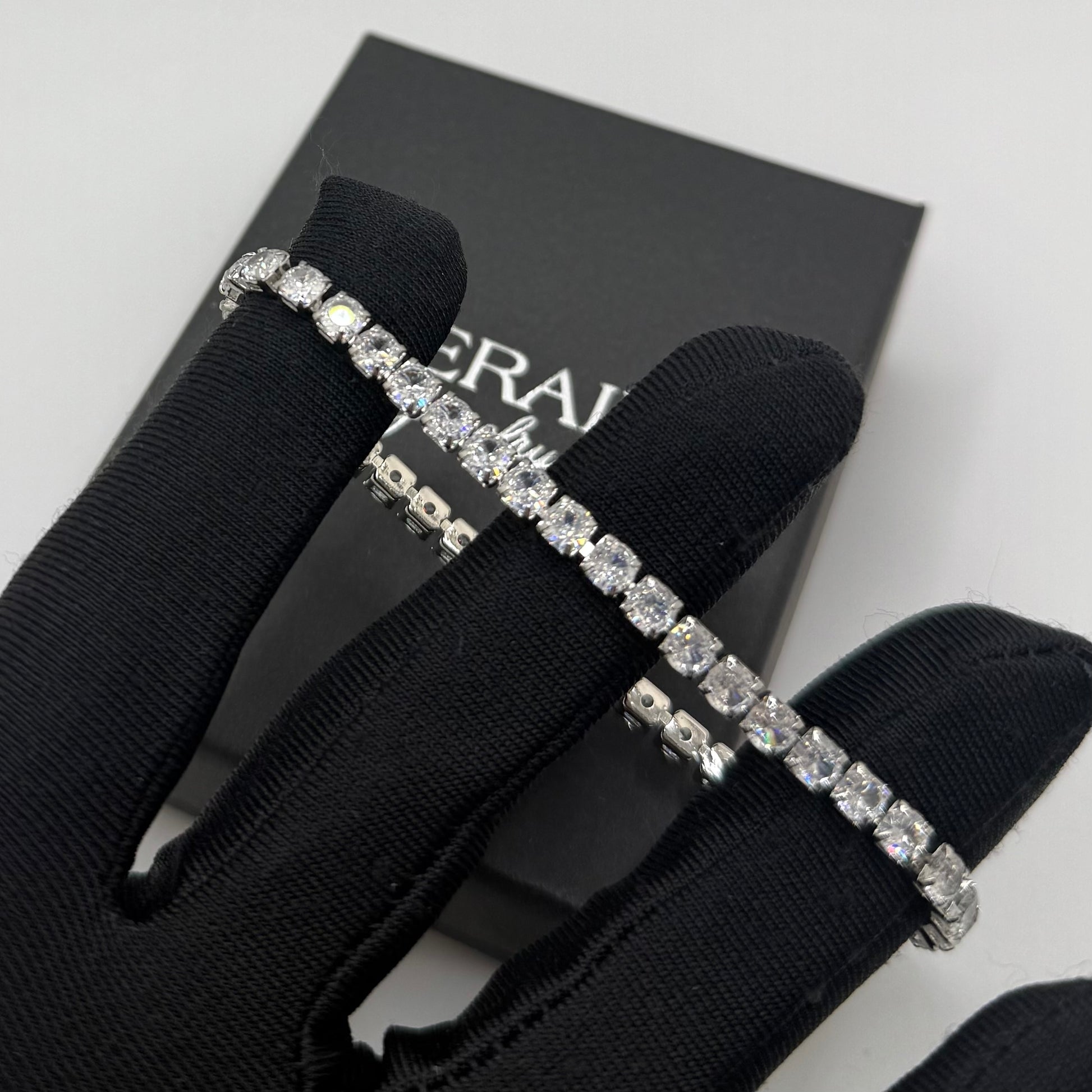 ICED OUT "SILVER TENNIS" ARMBAND - ICERAIN JEWELRY