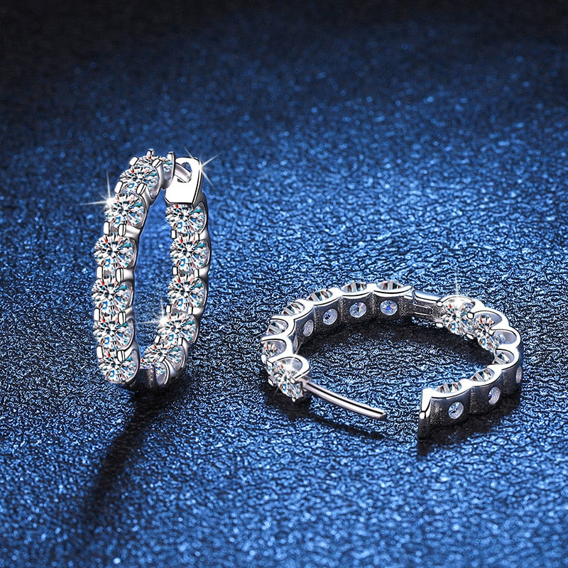 ICED OUT MOISSANITE "MIAMO" WEISSGOLD 925S SILVER OHRRINGE - ICERAIN JEWELRY