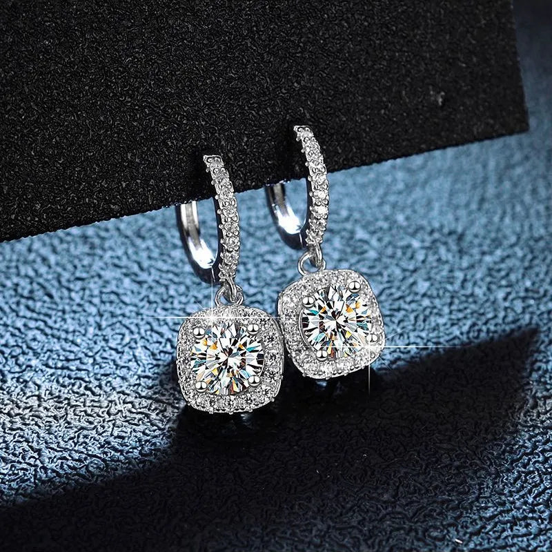 ICED OUT MOISSANITE "FANCY" WEISSGOLD 925S SILVER OHRRINGE - ICERAIN JEWELRY