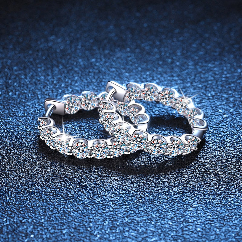 ICED OUT MOISSANITE "MIAMO" WEISSGOLD 925S SILVER OHRRINGE - ICERAIN JEWELRY