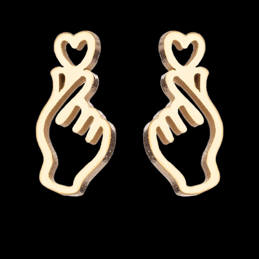 EDELSTAHL "HANDLOVE" OHRRINGE - ICERAIN JEWELRY