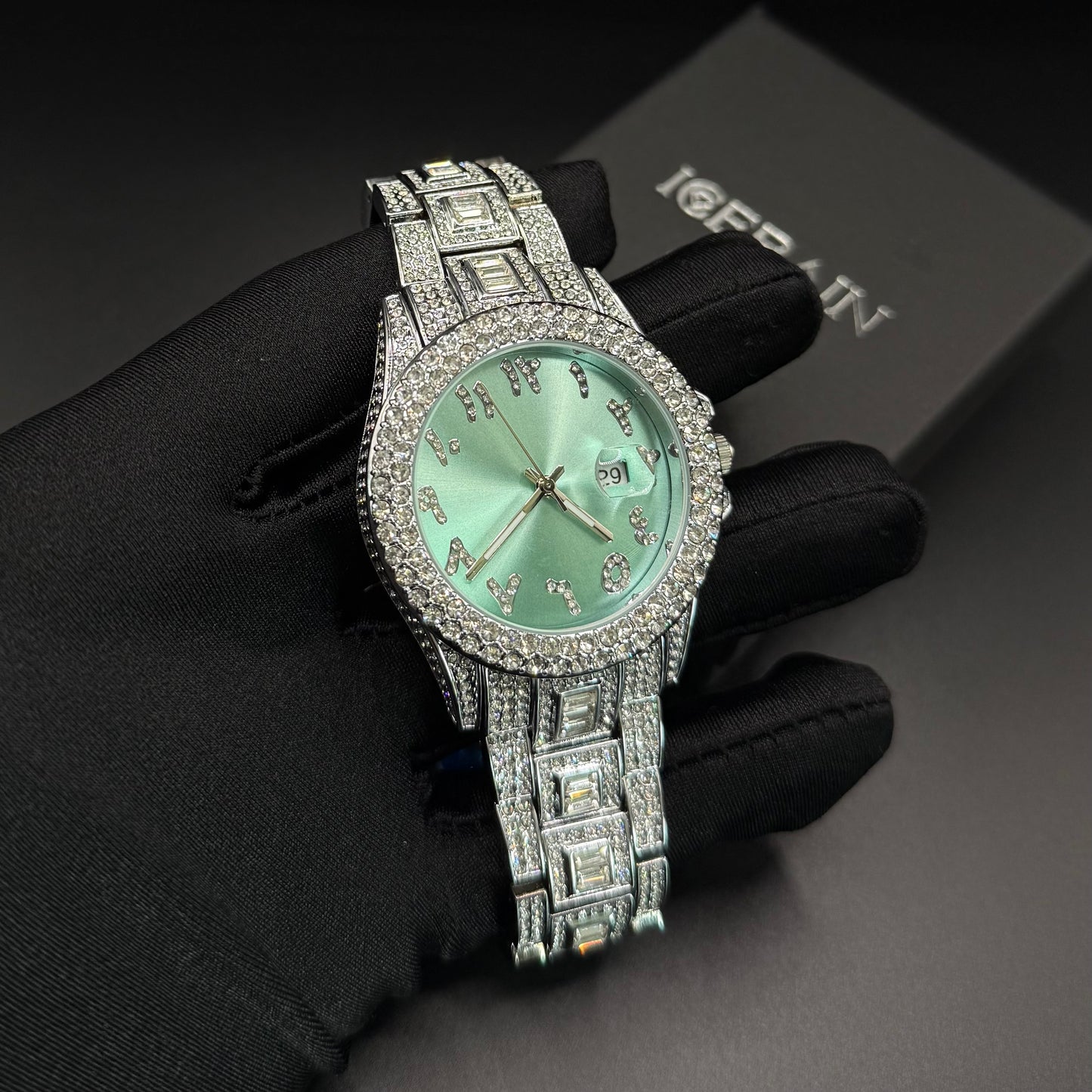ICED OUT "ARABIC" UHR - ICERAIN JEWELRY