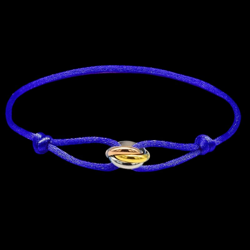 STOFF/EDELSTAHL "TRICOLOR" ARMBAND - ICERAIN JEWELRY