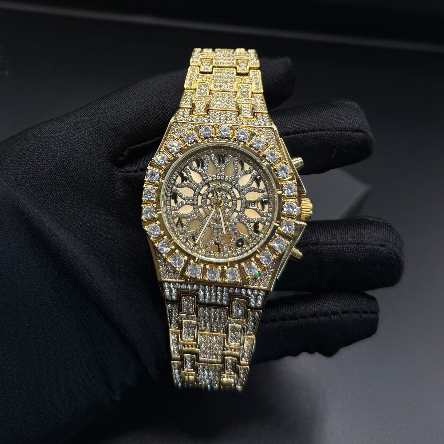 ICED OUT " ARABIC SUN" UHR - ICERAIN JEWELRY