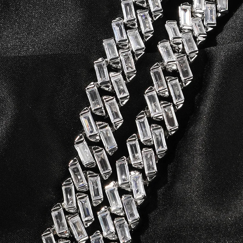 ICED OUT 12MM "SILVER PRONG CUBAN V2" KETTE - ICERAIN JEWELRY