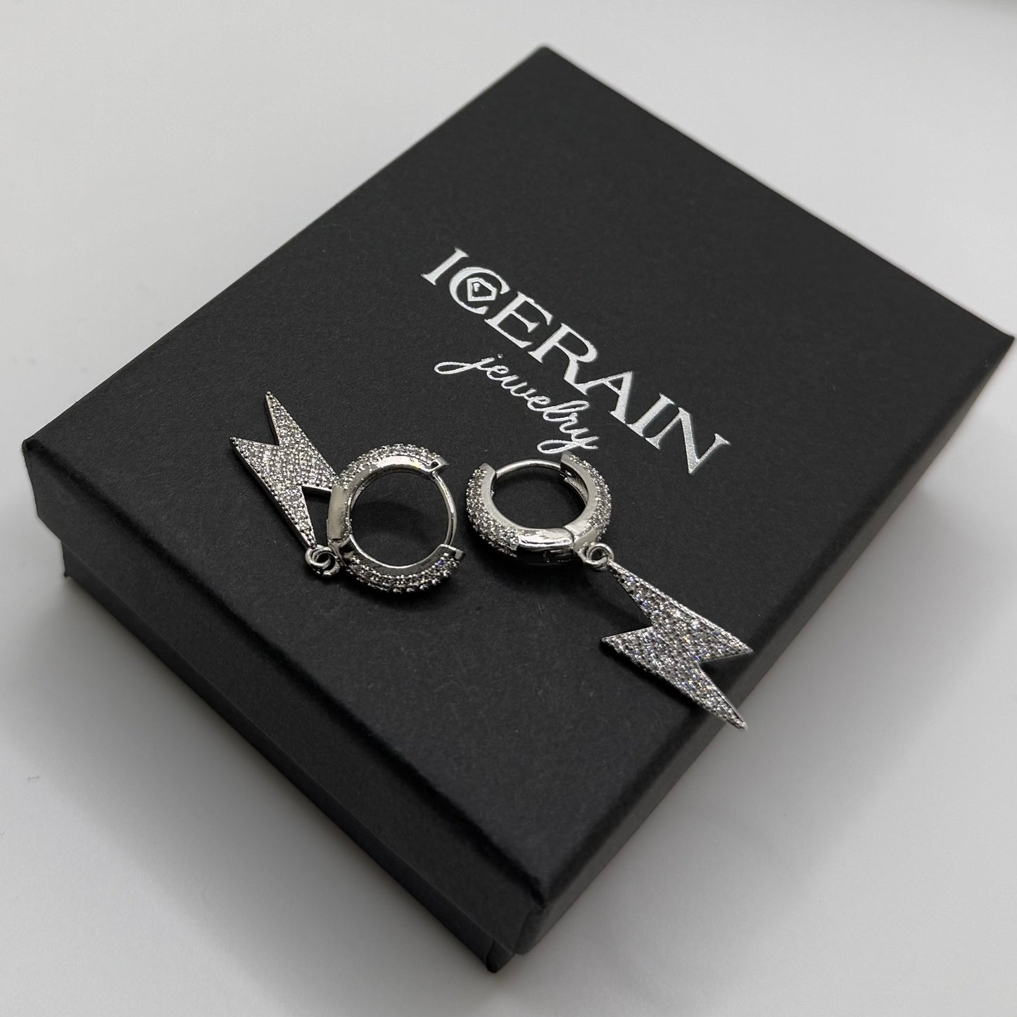 ICED OUT "SILVER LIGHTNING" OHRRINGE - ICERAIN JEWELRY