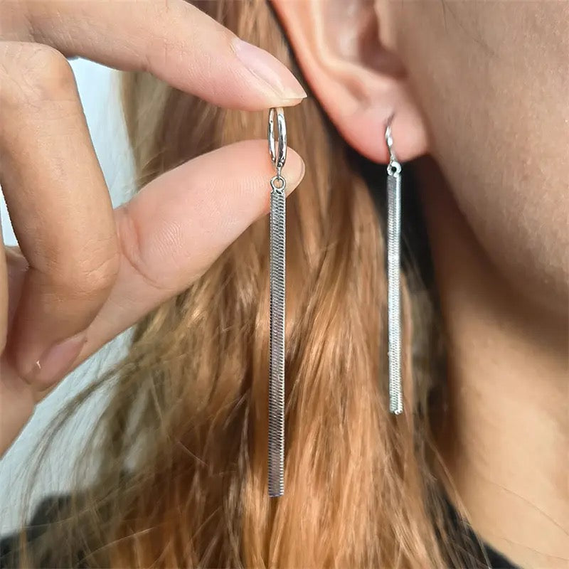 EDELSTAHL "LINE" OHRRINGE - ICERAIN JEWELRY