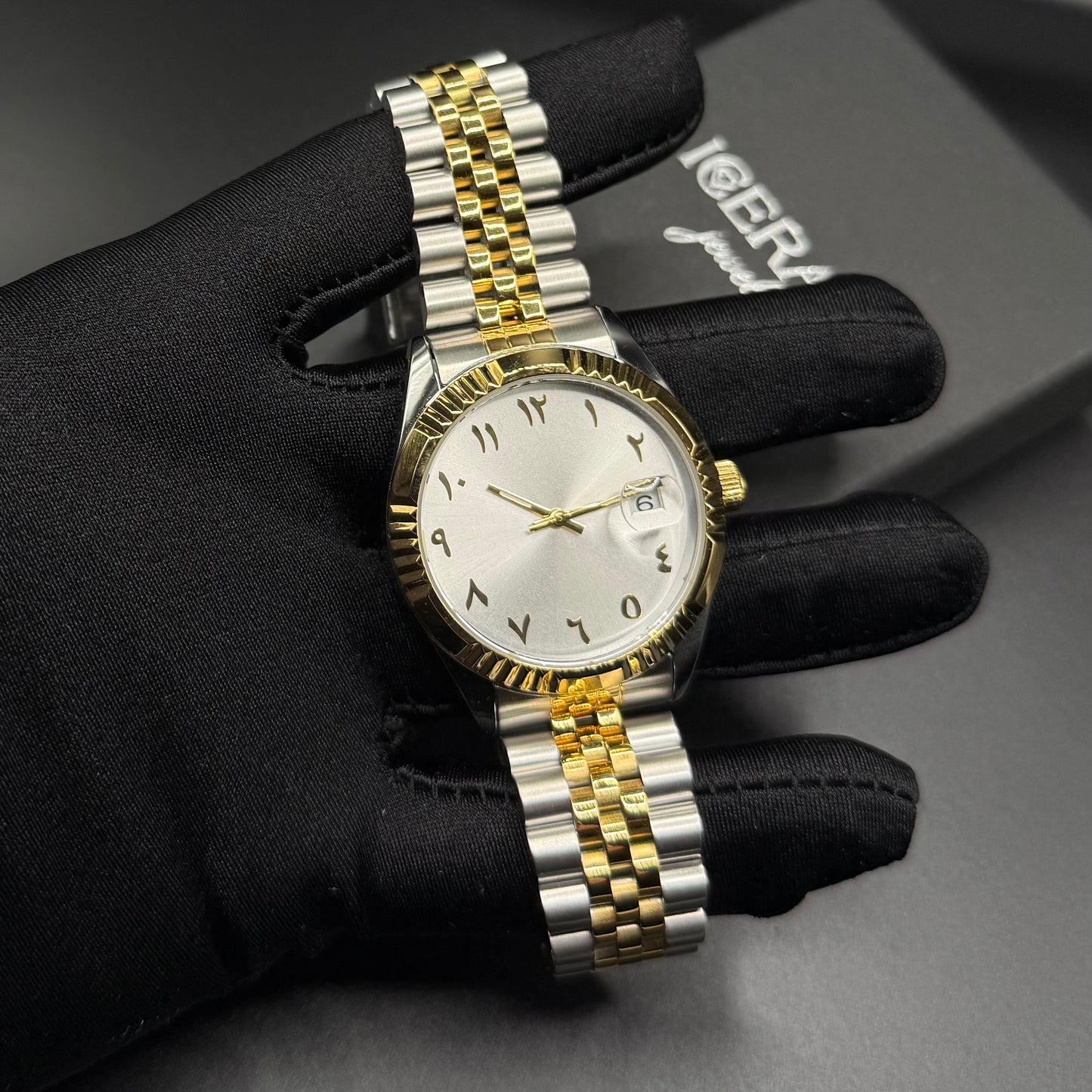 EDELSTAHL AUTOMATIK "ARABIC" UHR - ICERAIN JEWELRY