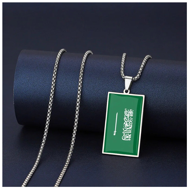 EDELSTAHL "SAUDI ARABIA FLAG" LÄNDERKETTE - ICERAIN JEWELRY