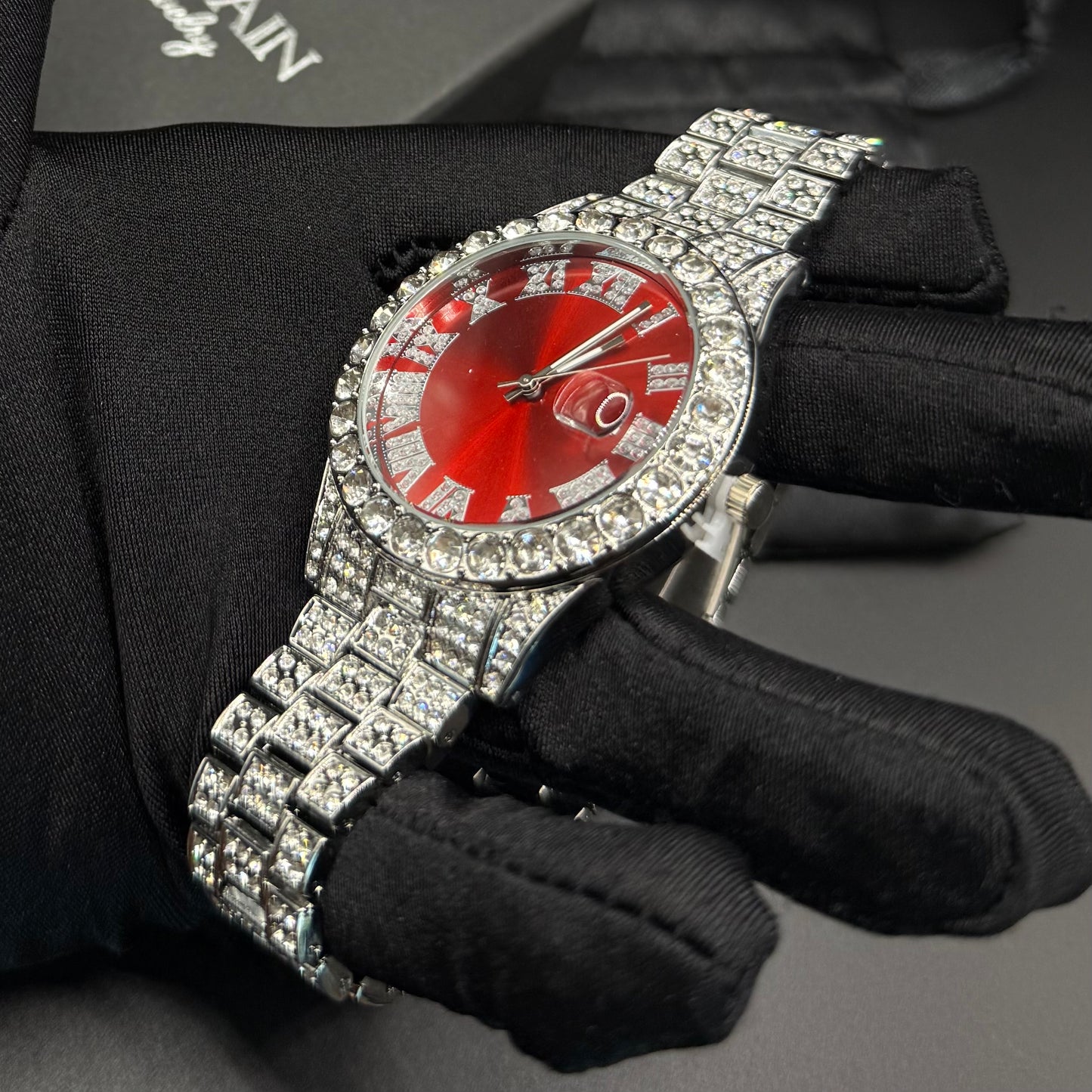 ICED OUT 14MM 4-IN-1 "SILVER PRONG" SCHMUCKSET (2 HALSKETTEN + ARMBAND + UHR) - ICERAIN JEWELRY