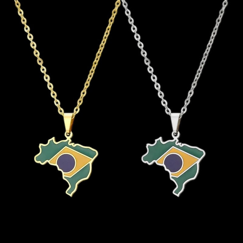 EDELSTAHL "BRAZIL" LÄNDERKETTE - ICERAIN JEWELRY