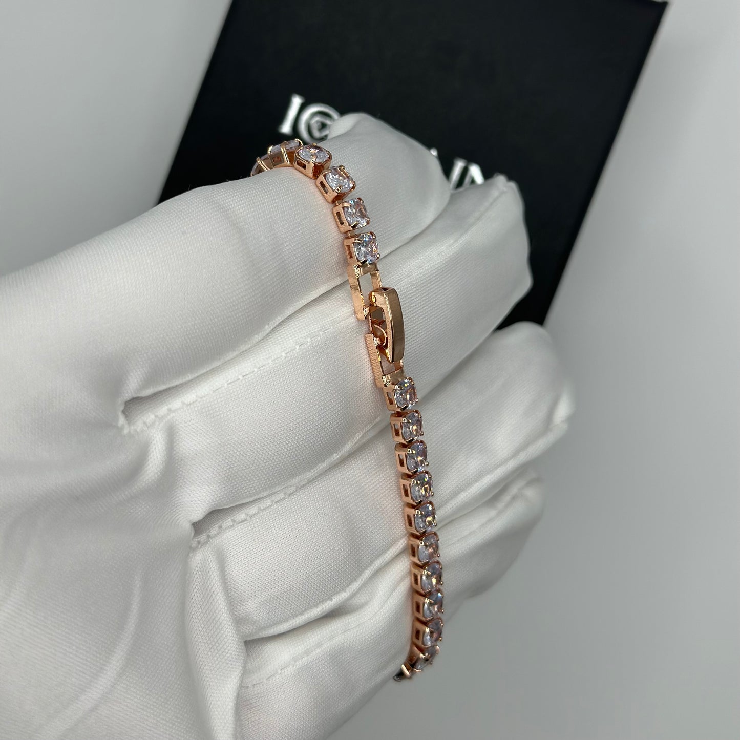 SALE | ICED OUT 5MM 19CM "ROSEGOLD TENNIS" ARMBAND - ICERAIN JEWELRY