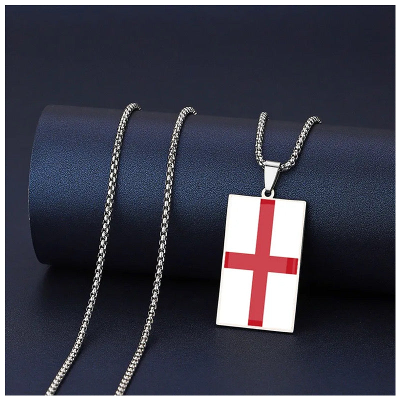 EDELSTAHL "ENGLAND FLAG" LÄNDERKETTE - ICERAIN JEWELRY