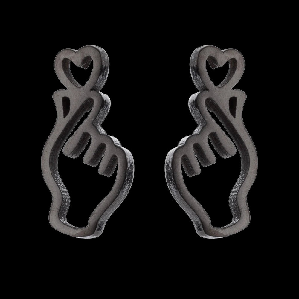 EDELSTAHL "HANDLOVE" OHRRINGE - ICERAIN JEWELRY