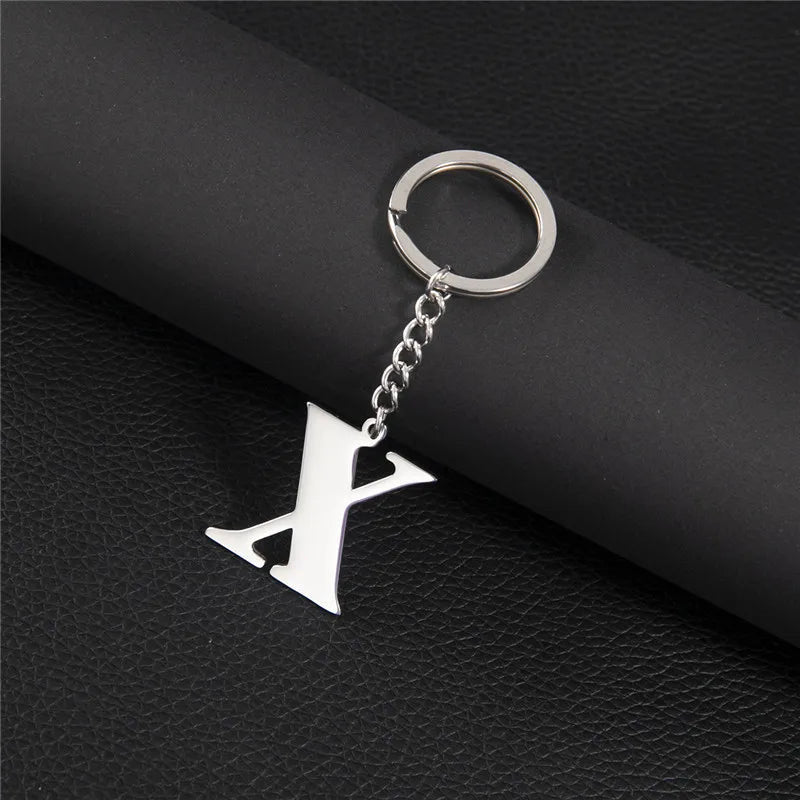 PERSONALISIERTER EDELSTAHL ANFANGSBUCHSTABE "FLISH" SCHLÜSSELANHÄNGER - ICERAIN JEWELRY
