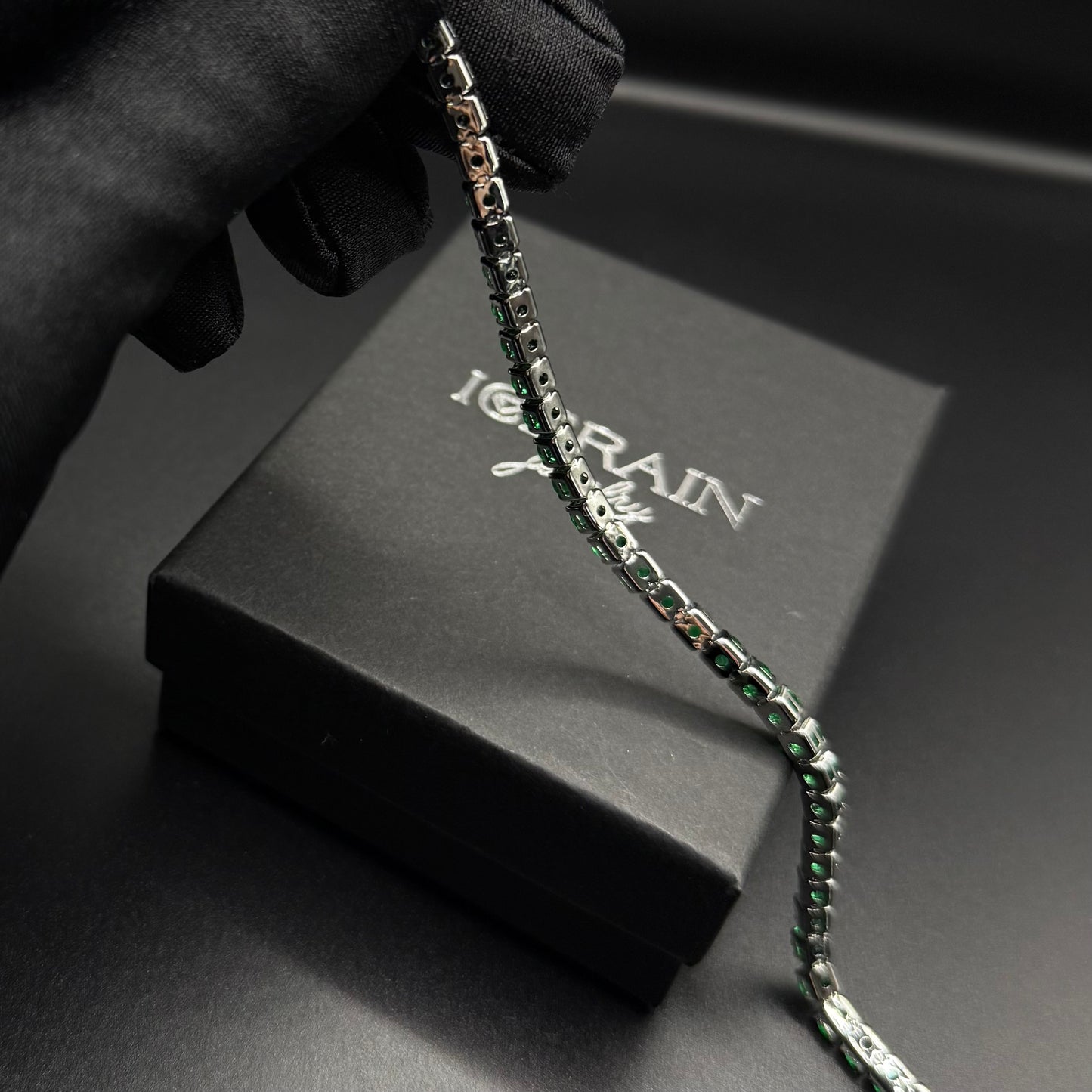 ICED OUT 4MM "GREEN TENNIS" ARMBAND - ICERAIN JEWELRY