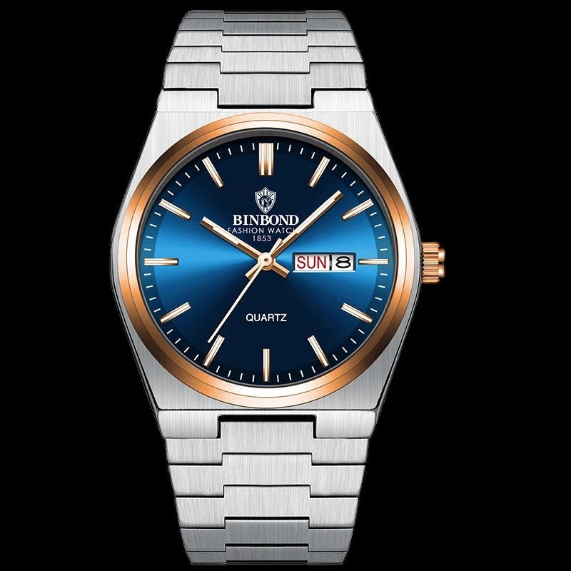 EDELSTAHL "CALENDRO" UHR - ICERAIN JEWELRY