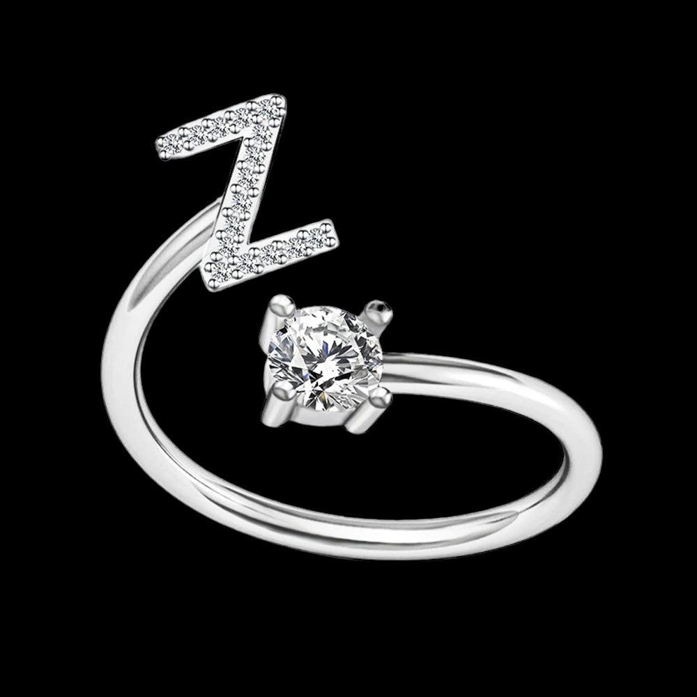 PERSONALISIERTER ICED OUT ANFANGSBUCHSTABEN "NOZZE" RING - ICERAIN JEWELRY